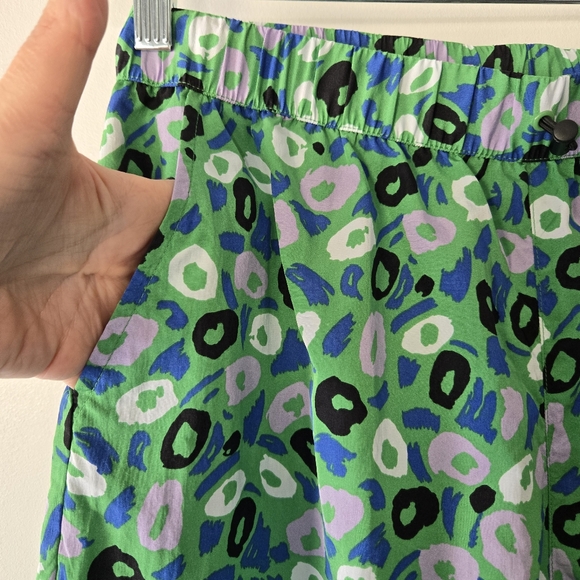 Diane Von Furstenberg x Target Nylon Green Utility Jazz Dot Cargo Pants Medium - Picture 8 of 15